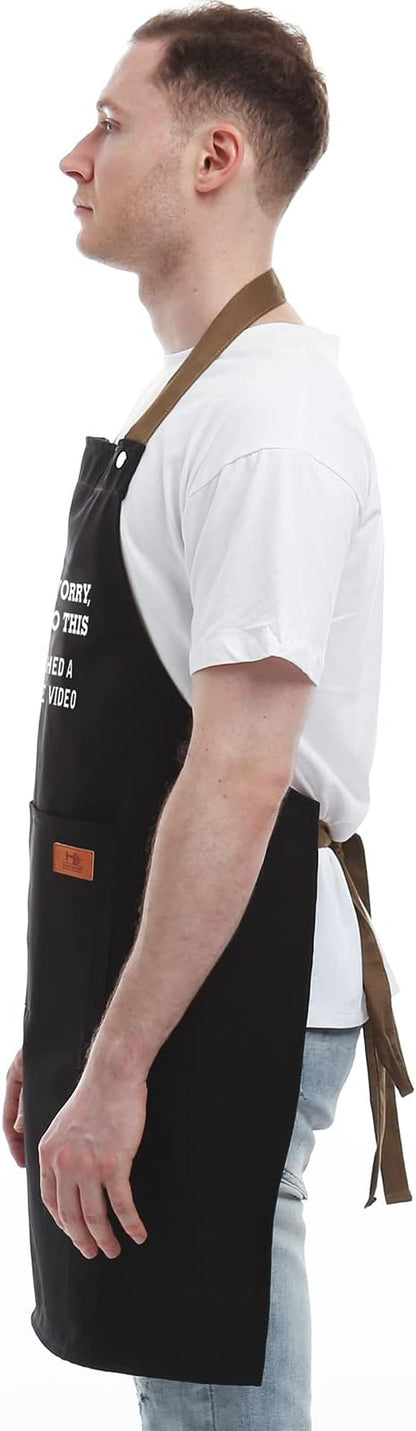 Funny Gifts for Men, Women, Dad, Anniversary, Fathers Day Gift from Daughter Son, Christmas Gift for Husband, Boyfriend, Brother, Uncle, Unique Birthday Grilling Gifts – BBQ Cooking Chef Apron