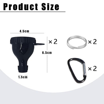 2 Pack Protein Powder Container to Go - Mini Funnel with Keychain and Keyring, Water Bottle Funnel for Shakers - Image 2