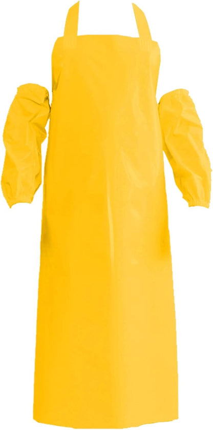 ELEBOX Waterproof Oil Proof Bib Apron Utility Apron Chemical Resistant Apron with Sleeve Work Apron Ultra Lightweight - Image 6