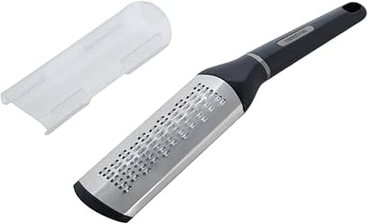 Farberware Professional Slim Zester and Grater – Stainless Steel Blade for Citrus, Ginger, Garlic, Cheese, and Herbs – Compact Design with Blade Cover, Dishwasher Safe