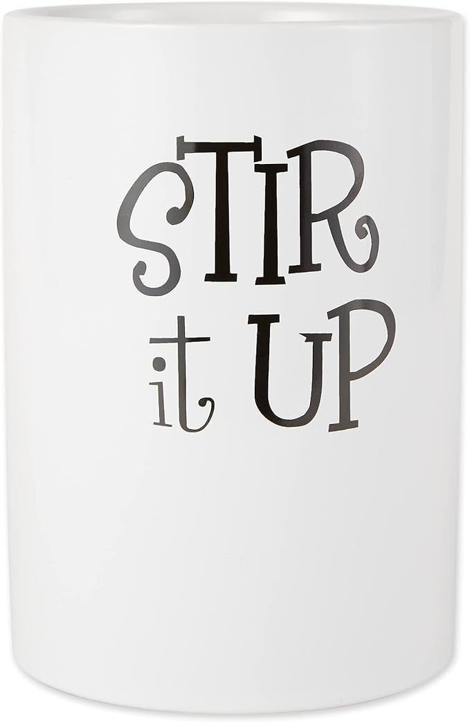 DII Kitchen Accessories Retro Collection, Ceramics, Utensil Holder, White by DII
