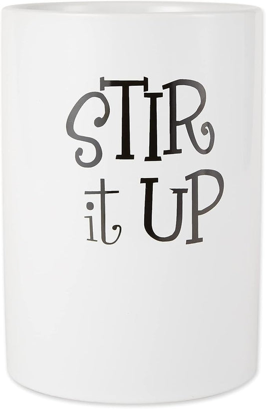 DII Kitchen Accessories Retro Collection, Ceramics, Utensil Holder, White by DII