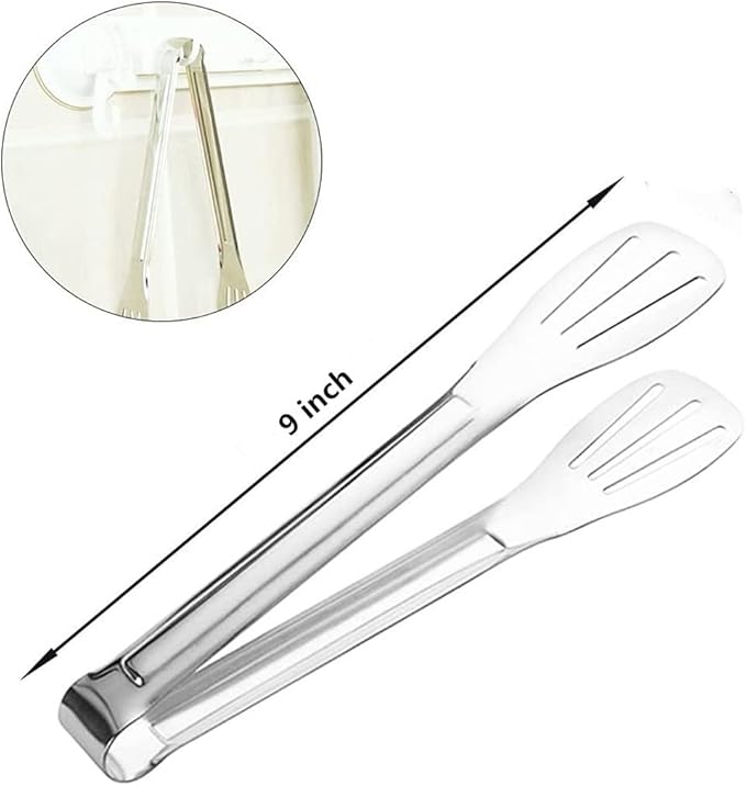 Serving Tongs Kitchen Tongs,Buffet Tongs, Stainless Steel Food Tong Serving Tong,small tongs 6 Pack (9 Inch) - Image 2