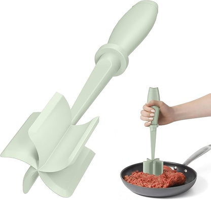 Meat Chopper, Hamburger Grinder, Premium Heat Resistant Smasher for Ground Beef, Burger Grinder Nylon Potato Mix Tool-Green by PGYARD