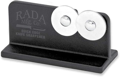 Rada Cutlery Quick Edge Knife Sharpener (R119), 3.5" x 2", Stainless Steel Wheels by RadaCutlery
