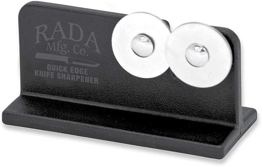 Rada Cutlery Quick Edge Knife Sharpener (R119), 3.5" x 2", Stainless Steel Wheels by RadaCutlery