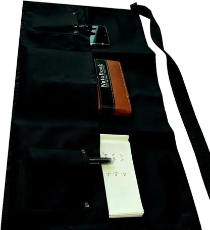TiwerlfeServer Waist Aprons with 5 Pockets - 11.5 Inch Waterdrop & Oil Resistant Waitress Waiter Half Apron