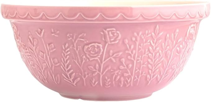 Mason Cash In The Meadow S12 (4.25 Qt) Mixing Bowl | Rose (Pink) by MasonCash