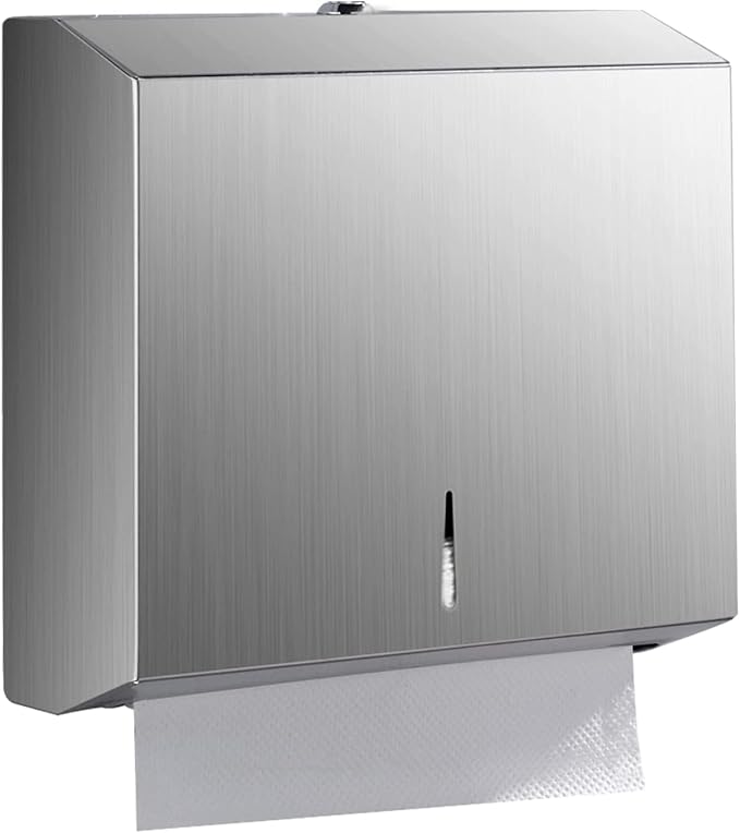 Paper Towel Dispenser Wall Mount - Multifold Trifold Paper Towel Dispensers, Large Capacity Stainless Steel Tissue Holder, Suitable for Bathrooms and Public Places by modunfulbathroom