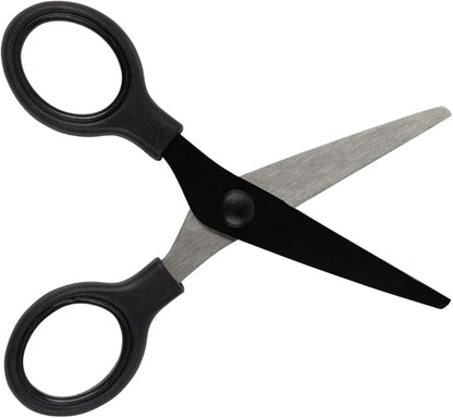 JAM PAPER Multi-Purpose Mini Scissors - 5 Inch - Black - Soft Grip & Stainless Steel Precision Blades - Sold Individually - Image 5