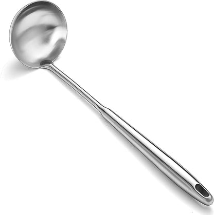 Stainless Steel Soup Ladle – Extra-Deep Large-Capacity Ladle with Long Hollow Handle, Dishwasher Safe, Easy to Clean – Ideal for Soup, Stew, Broth & Sauce by ReaNea