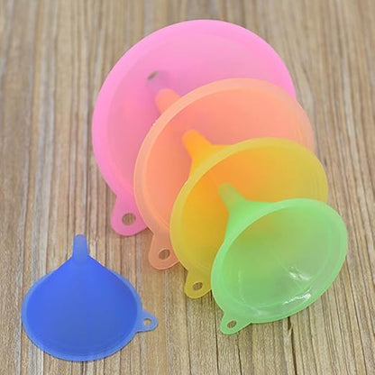 Plastic Funnel Set of 5, All Purpose Cooking Funnels Small to Large Funnel for Kitchen Use, Food Funnels for Filling Bottles, Canning and Water Liquid Oil or Powder Transfer