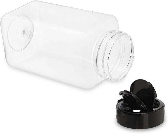 Tosnail 16 Pack 17 Fluid Oz Clear Plastic Spice Jars Spice Containers Spice Bottles Seasoning Organizer with Black Lids - Image 4