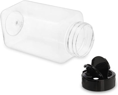 Tosnail 16 Pack 17 Fluid Oz Clear Plastic Spice Jars Spice Containers Spice Bottles Seasoning Organizer with Black Lids - Image 4
