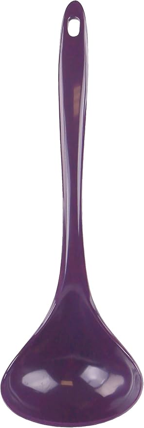 Reston Lloyd Melamine Soup Ladle Kitchen Utensil, Premium Quality Utensil with Heat Resistant Ergonomic Handle, Durable BPA-Free Plastic, 10.5 inch long, 6pc Set, Plum - Image 2