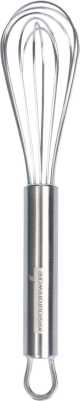 Restaurantware 7 in Stainless Steel Wire Whisk - German Standard Kitchen Balloon Whisk with Ergonomic Handle, Dishwasher Safe - Durable French Whisk for Cooking, Mixing Thick Batter and Sauce by Restaurantware