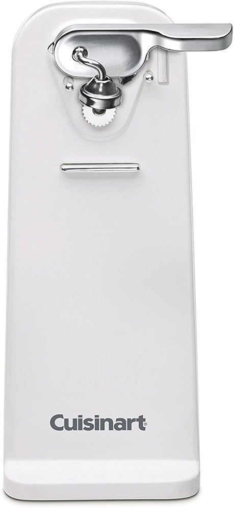 Cuisinart Deluxe Electric Can Opener, Single-Touch Automatic Can Opener, Easy-Clean Detachable Cutting Lever, Nonslip Base, CCO-50N, White by Cuisinart