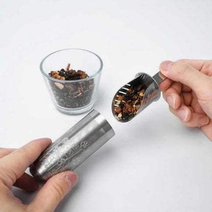 Tea Infuser Spoon For Loose Leaf Tea Stainless Steel Popsicle Tea Stick Tea Diffuser Long-Handle Tea Filter Easy to Carry Tea Strainer Pipe Tea Steeper Filter(Gold)