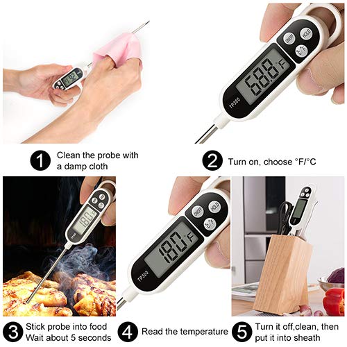 Digital Instant Read Meat Thermometer Kitchen Cooking Food Candy Thermometer for Oil Deep Fry BBQ Grill Smoker Thermometer by AikTryee - Image 4