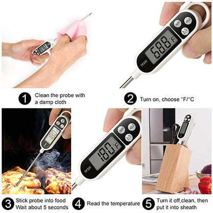 Digital Instant Read Meat Thermometer Kitchen Cooking Food Candy Thermometer for Oil Deep Fry BBQ Grill Smoker Thermometer by AikTryee - Image 4