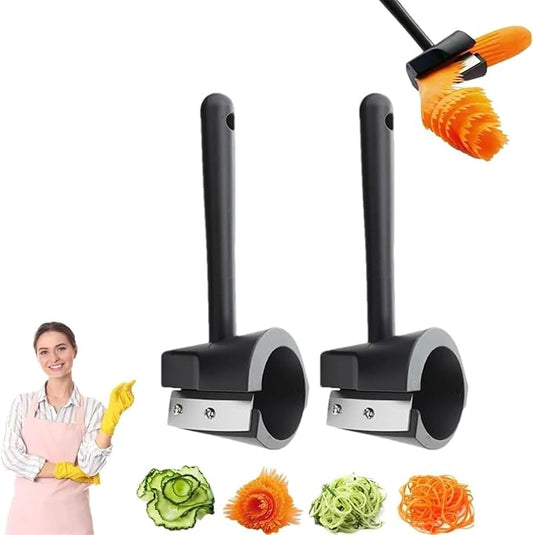 Vegetable Curler, Carrot Curler and Peeler, Spiral Shred Carving Slicer, Fruit Carving Tools,Kitchen Creative Cut Flower Tool,Rotatable Blade Peeler for Carrots, Potatoes, Cucumbe