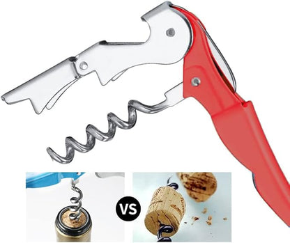 Professional Waiter Corkscrew Wine Openers Set(2PCS), Heavy Duty Stainless Steel Hinges Wine Key for Restaurant Waiters, Sommelier, Bartenders - Image 4