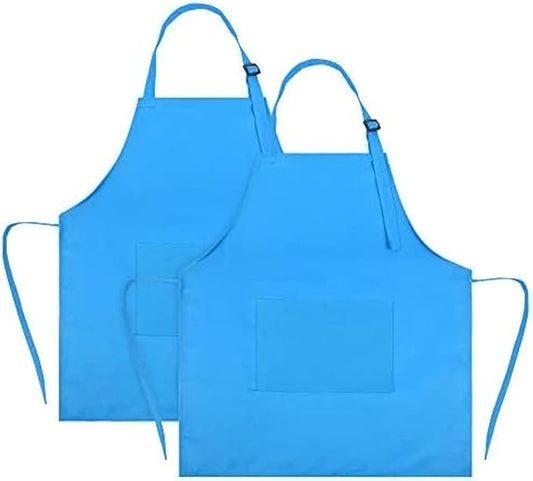 SINLAND Kids Apron with Pocket 2 Pack Children Chef Apron for Cooking Baking Painting