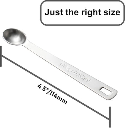 1PCS 1/6 Teaspoon(1/6tsp, 0.83ml) Single Tiny Measuring Spoon, Small Individual Stainless Steel Measure Spoons Only - Image 2