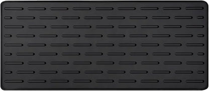 Silicone Coffee Mat, 16"X7" Heat-Resistant,Eco-friendly,Hygienic Drying Pad,Leak-Proof and Non-Slip,Removable Silicone Mat with Concave and Convex Design,（Black 16X7） by LKYLIVE