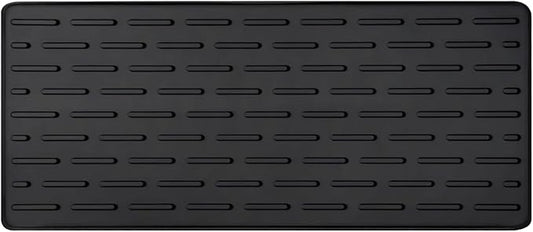 Silicone Coffee Mat, 16"X7" Heat-Resistant,Eco-friendly,Hygienic Drying Pad,Leak-Proof and Non-Slip,Removable Silicone Mat with Concave and Convex Design,（Black 16X7） by LKYLIVE
