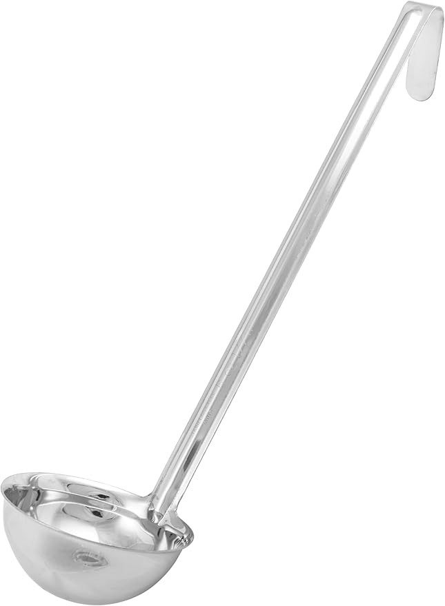 Winco One Piece Stainless Steel Ladle, 6 Ounce, 12.5" by Winco