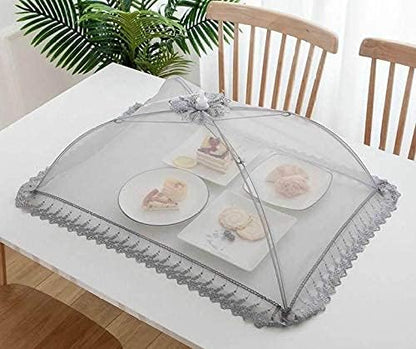 Wuyue Hua40X50cm Large Premium Pop-Up Mesh Screen Food Cover Tent Umbrella, Reusable and Collapsible Outdoor Picnic Food Covers Mesh, Net Food Covers Keep Out Flies, Bugs, Mosquitoes …