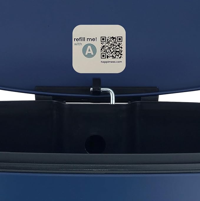 happimess HPM1011E Curtis 8-Gallon Step-Open Trash Can, Fingerprint Resistant, Modern, Minimalistic for Home, Kitchen, Laundry Room, Office, Bedroom, Bathroom, Denim Blue - Image 7