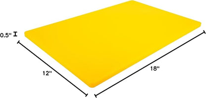 Thirteen Chefs Large 18 x 12 Yellow Cutting Board - Professional 1/2 Inch Thick HDPE for Poultry and Chicken - Food Service and Restaurant Certified - Image 8