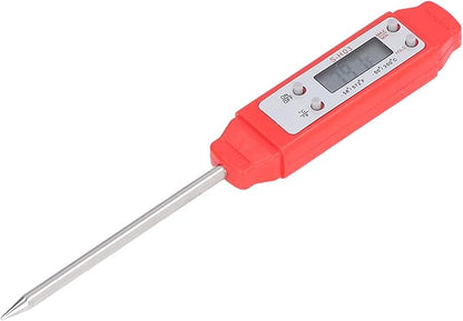Digital Food Thermometer, Digital Food Thermometer Automatic Calibration Pen High Accuracy Electronic Pocket Thermometer Yellow for Home Use, Multifunctional Accessory (Red) by Akozon