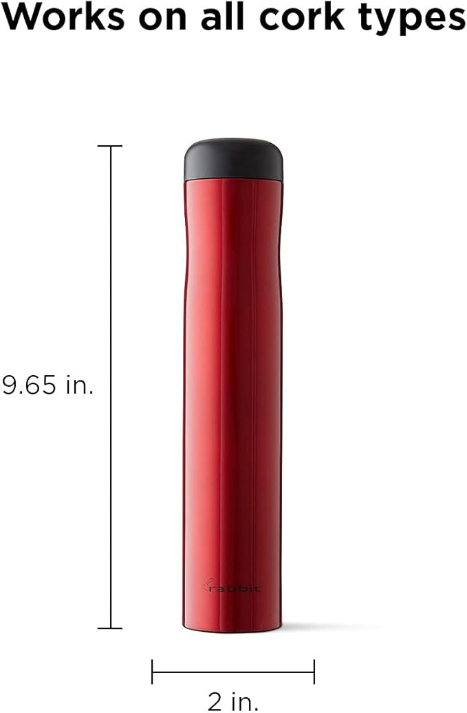 Rabbit Automatic Electric Corkscrew Wine Bottle Opener (Metallic Red) - Image 2