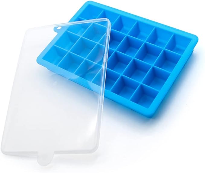 TAO CICADA Ice Cube Tray, 3 Pack Silicone Ice Cube Molds, Ice Cube Trays, Silicone Ice Trays, Easier to Release, BPA Free for Alcohol/Coffee/Beverages (Blue, Green, Rose red) - Image 3