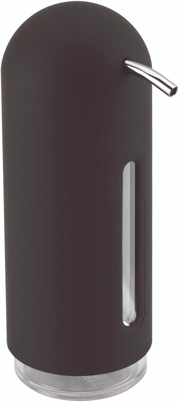 Umbra Penguin 12 oz (355 ml) Soap Pump, Kitchen Soap Dispenser, Also Works with Hand Sanitizer, Black by Umbra