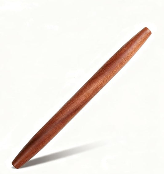 French Rolling Pin,15.75 Inches Wooden Rolling Pin for Baking,Fondant,Dough Roller for Cookie,Pizza Pie Crust, Pastry, Dough, Essential Kitchen Utensil (Brown wood color) by Unknown