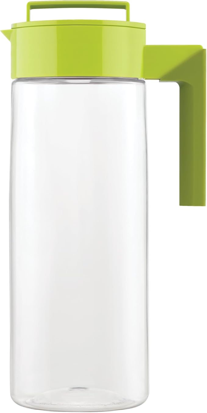 Takeya Airtight Pitcher - Durable BPA-Free Eastman Tritan Odor/Stain-Resistant Leakproof Lid for Iced Tea/Water Easy-Grip Silicone Handle Spill-Free Spout Fridge-Friendly Made in USA 2 Quart/Avocado - Image 2