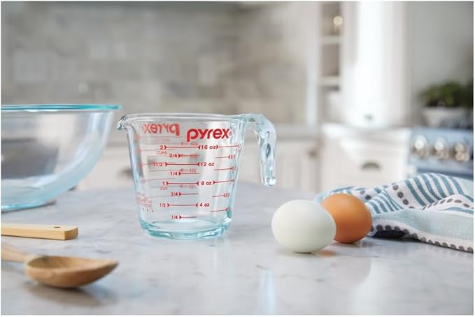 Pyrex Prepware 6001075 Measuring Cup, Red Graphics, Clear - Image 3