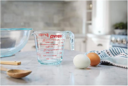 Pyrex Prepware 6001075 Measuring Cup, Red Graphics, Clear - Image 3