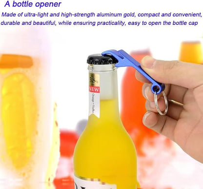 200 Pcs Bottle opener Keychain Bulk,Soda Beverage Beer Bottle Opener Keychain,Bottle Openers Aluminum Beer Bottle Opener Claw Beverage Keychain Ring for Kitchen,Wedding, Bar,Party(blue) - Image 4