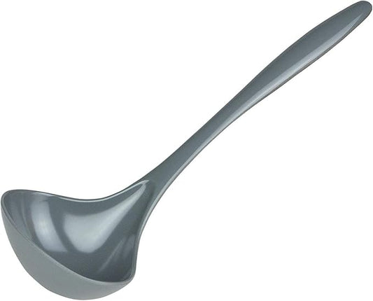 Gourmac Hutzler 11 Inch Melamine Soup Ladle, Steel Gray