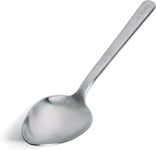Misen Plating Chef Spoon – Stainless Steel Precision Cooking and Serving Spoon with Tapered Tip for Saucing Basting Drizzling Stirring Scooping and Restaurant Quality Plating at Home
