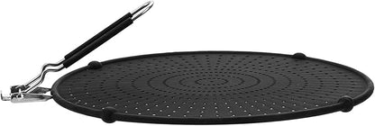 Frcctre 2 Pack Silicone Splatter Screen for Frying Pan, 13" Versatile Grease Splatter Guard with Foldable Handle, Food Grade Heat Resistant Oil Splash Guard, Cooling Mat, Drain Board for Cooking - Image 8