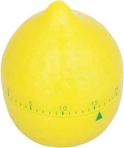 Lemon Mechanical Kitchen Timer, Cute Lemon Timer for Kids, Wind Up 60 Minutes Manual Countdown for Classroom, Home, Study and Cooking, 6.2x6.2x8cm