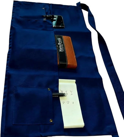 TiwerlfeServer Waist Aprons with 5 Pockets - 11.5 Inch Waterdrop & Oil Resistant Waitress Waiter Half Apron