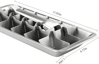 Stainless Steel Ice Cube Trays, 18-Slot Detachable & Easy-Release Freezer Tray, Dishwasher Safe Silicone Mold for Home, Bar, Kitchen – Fast & Clean Cubes - Image 2