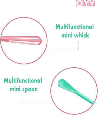 OYV Fresh Spring & Summer Colors Mini Whisk Set, 8.5 in Mini Whisks for Cooking, 3 Pieces Small Wisk For Whisking, Beating, Blending Ingredients, Mixing Sauces, BPA Free Tiny Whisk - Image 3